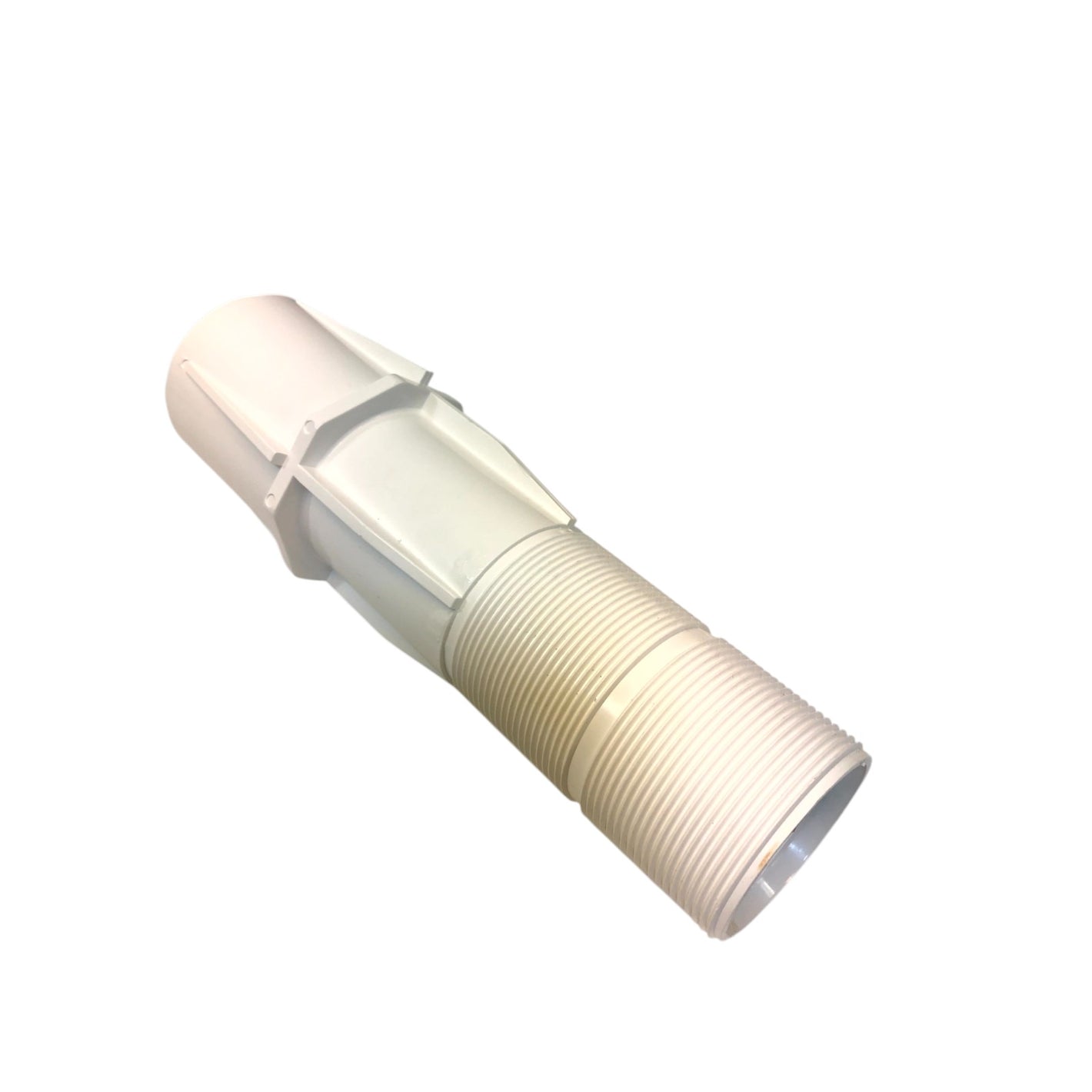 Väggrör 2 utvändig gänga vit -21 ½ inlopputlopp (2)