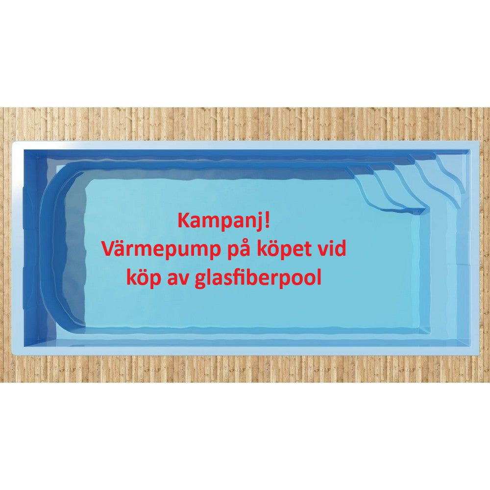 Fjordpool Glasfiberpool Björkö 6,5x3,5x1,55m