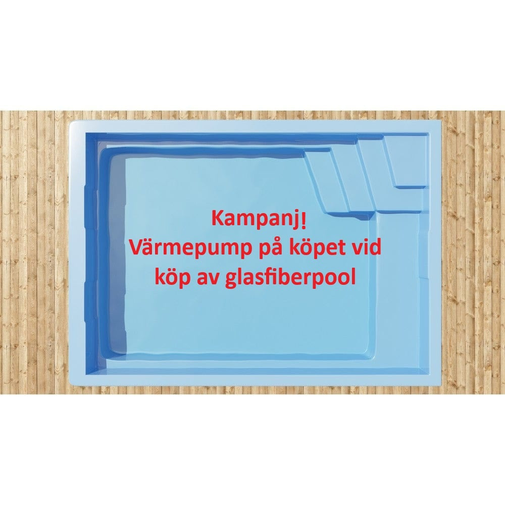 Fjordpool Glasfiberpool Lindö 4x2,5x1,4m