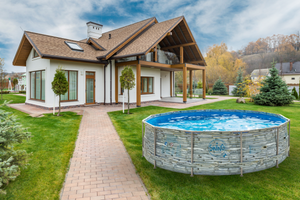 Pool med metallram Elite Ø 3,66 × 0,91 m Sten Design