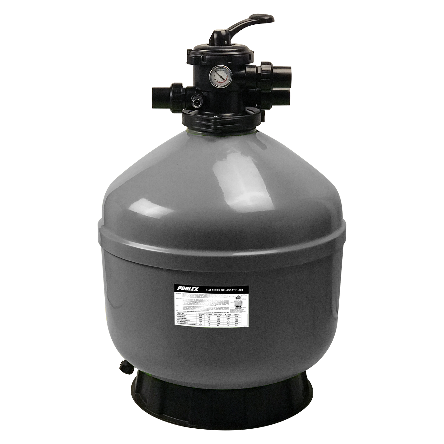 Sandfilter Poolex Rock Gelcoat – toppmonterad ventil