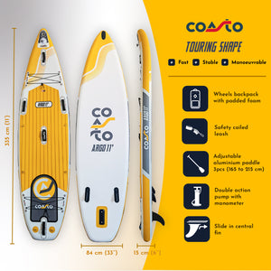 Uppblåsbar SUP Coasto Argo 11’ – Touring