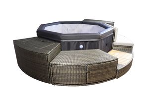 Möbelpaket till NetSpa Octopus 165 (193 cm) – 5 Moduler i PVC & Komposit