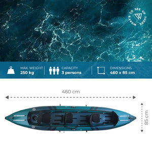 WattSUP COD 3-Personers Uppblåsbar Kajak 460 cm – Collection 2025