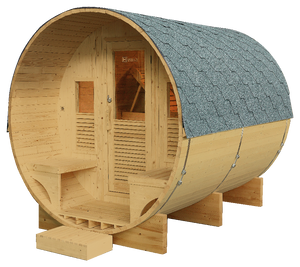 Sauna Gaïa Luna – Stor Utomhusbastu i Massiv Gran (6 personer)