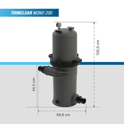 Poolex Thinclear Mono Patronfilter 100 / 150 / 200 – 15 Micron Eco Poolfiltrering
