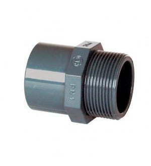 PVC Nippel Ø 50 mm DN40 Lim / Utvändig Gänga