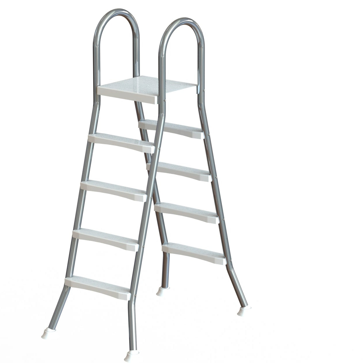 Poolstige Azuro De Luxe Rustfri 4-trins A-model – til pool op til 1,40 m