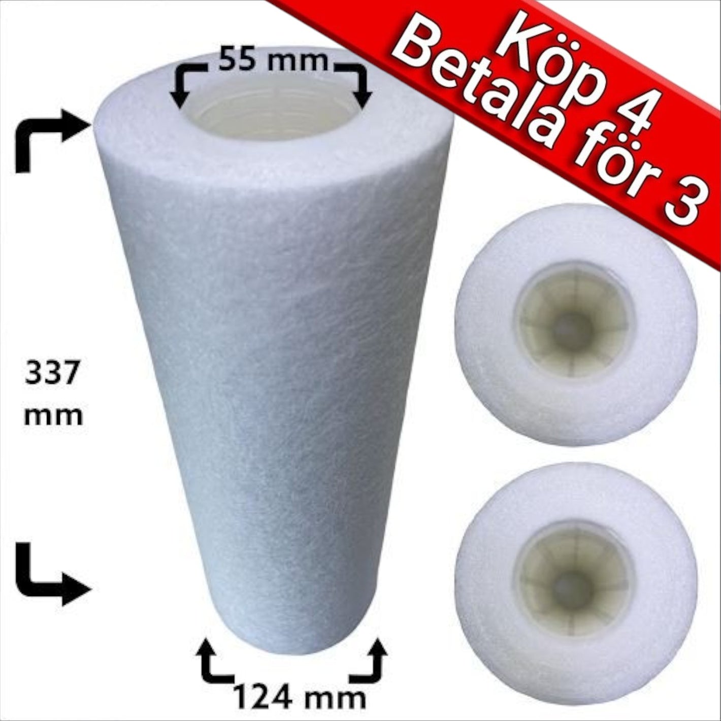 4-Pack Rengöringsfria spafilter till Coast Spas, Coyote, Hydropool, Viskan