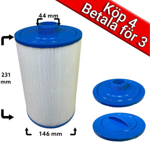4-Pack spafilter till Balboa, Hydropool, LA Spas, Pentland, Sundance Spas, Viskan 47ft