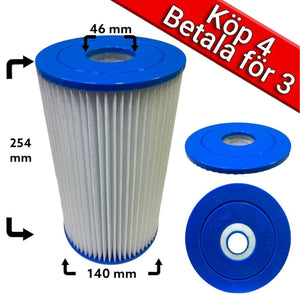 4-Pack spafilter samt poolfilter modell Intex B