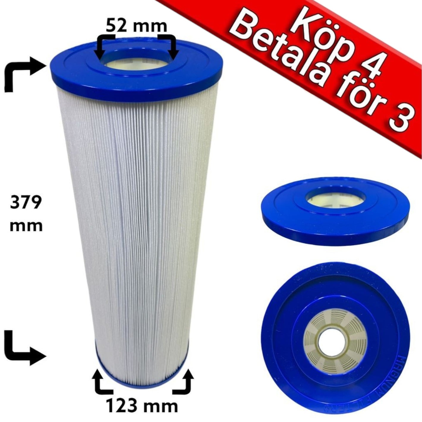 4-Pack spafilter till Cal Spa, Clearwater Spas, MAAX, Sundance, Viking Spas, Vita Spa 65 ft