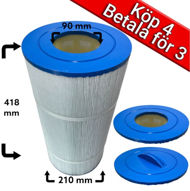 4-Pack spafilter till Caldera Spas, Hotspring, Watkins 100ft