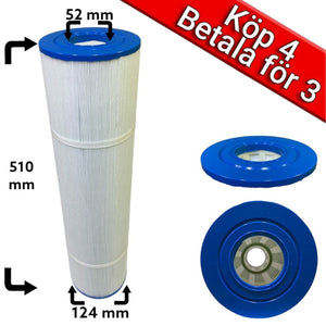 4-Pack spafilter till Coast Spas, Dakota Spas, Emerald, Hydropool, Maax, Pentair 75ft