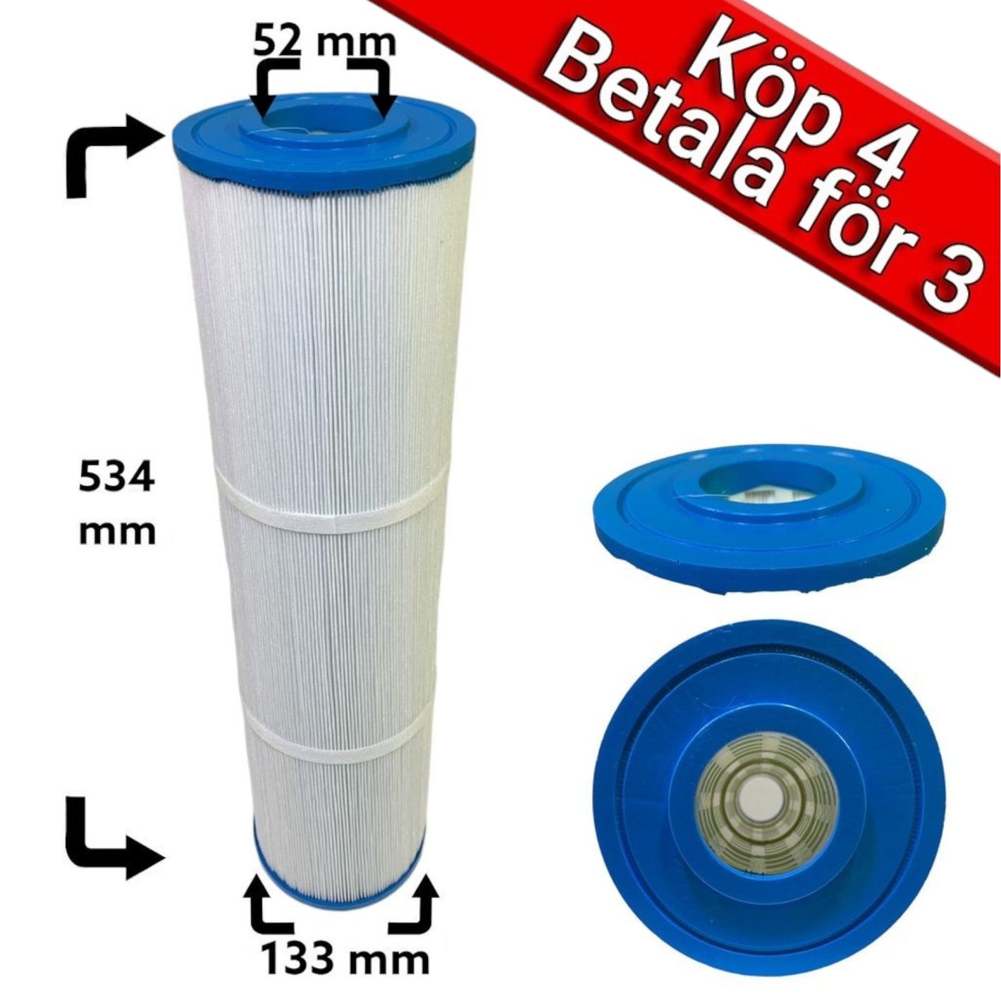 4-Pack spafilter till Coast Spas, Waterway 100ft