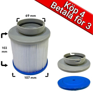 4-Pack spafilter till MSPA 10ft