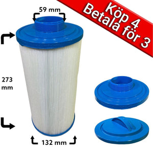 4-pack Spafilter till Cal Spa, Del Sol, Jacuzzi, Marquis, Master Spas, Sundance, Viskan 40ft