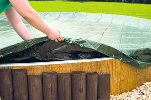 Poolöverdrag Supreme 5,5 × 3,7 m 110 g/m2 grön/svart