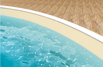 Poolliner Ibiza sand 0,8 mm höjd 1,5 m – Ø 6,0 m