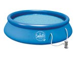 Uppblåsbar Pool Ø 3,66 × 0,91 m med Patronfilterpump 2,2 m³/h - 12V