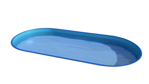 Stålväggspool Ibiza Oval 3,20 × 5,25 × 1,20 m Grå Stålvägg 0,6 mm Förberedd för Skimmer & Inlopp, med Bottenskenor, Utan Toppskenor P1/P3