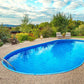 Stålväggspool Ibiza Oval 4,16 × 8,00 × 1,20 m Grå Stålvägg 0,6 mm Förberedd för Skimmer & Inlopp, med Bottenskenor, Utan Toppskenor P1/P3