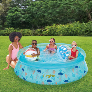 Uppblåsbar Pool Transparent genomskinlig 1,52 × 0,38 m