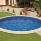 Stålväggspool Ibiza Rund Ø 3,60 × 1,20 m Stålvägg 0,6 mm Toppskenor Combi Blue P1/P3 Bottenskenor