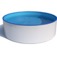 Stålväggspool Ibiza Rund Ø 4,60 × 1,20 m Stålvägg 0,6 mm Toppskenor Combi Blue P1/P3 Bottenskenor