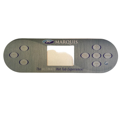 Etiket til Marquis kontrolpanel TP800 (650-0721) 8 knapper 3 pumper 2013-2022 (blå)