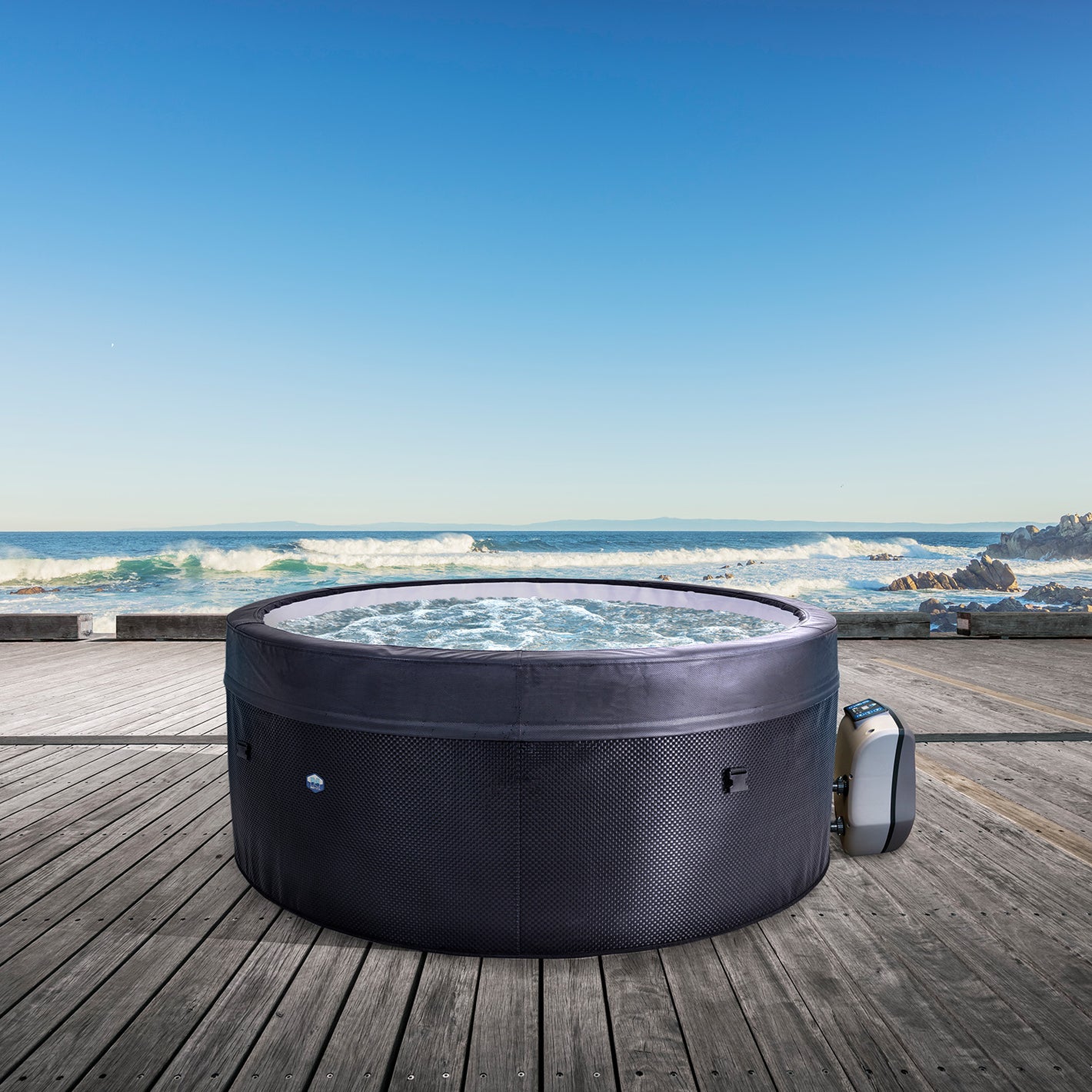 NetSpa Vita 4 personer Semi-Rigid Spa med møbler og omramning