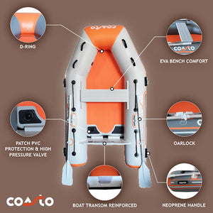 Uppblåsbar jolle Coasto DS-270 – 270 × 150 cm