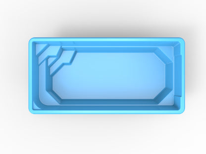 Glasfiberpool Åsnen 5,00m x 2,80m x 1,35m