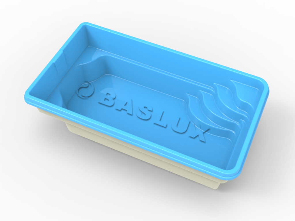 Glasfiberpool Torneträsk 5,00m x 2,80m x 1,35m