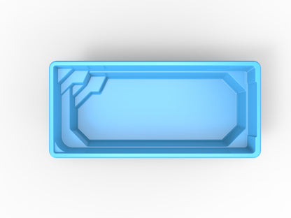 Glasfiberpool Dellen XL 8,00m x 3,22m x 1,50 m