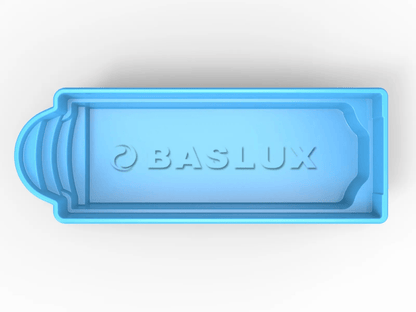 Glasfiberpool Flåsjön 8,10m x 3,16m x 1,40m