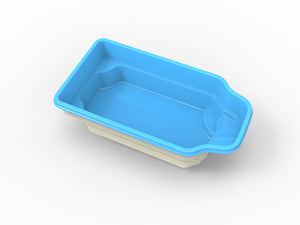 Glasfiberpool Hjälmaren 4,50m x 2,50m x 1,20m