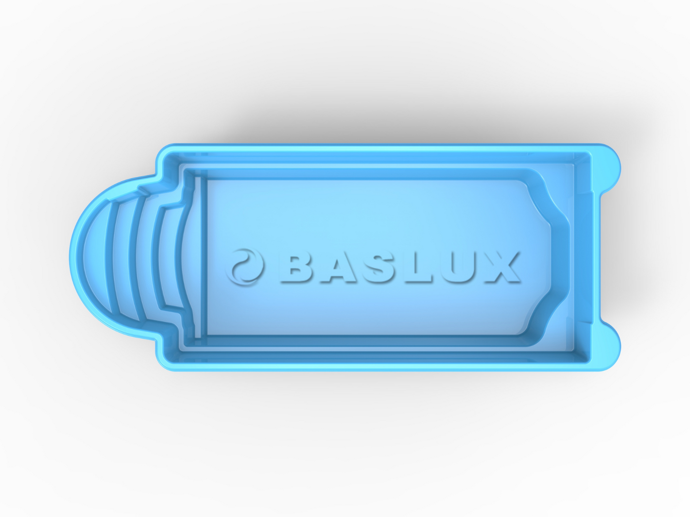 Glasfiberpool Storuman 7,40m x 3,15m x 1,50m