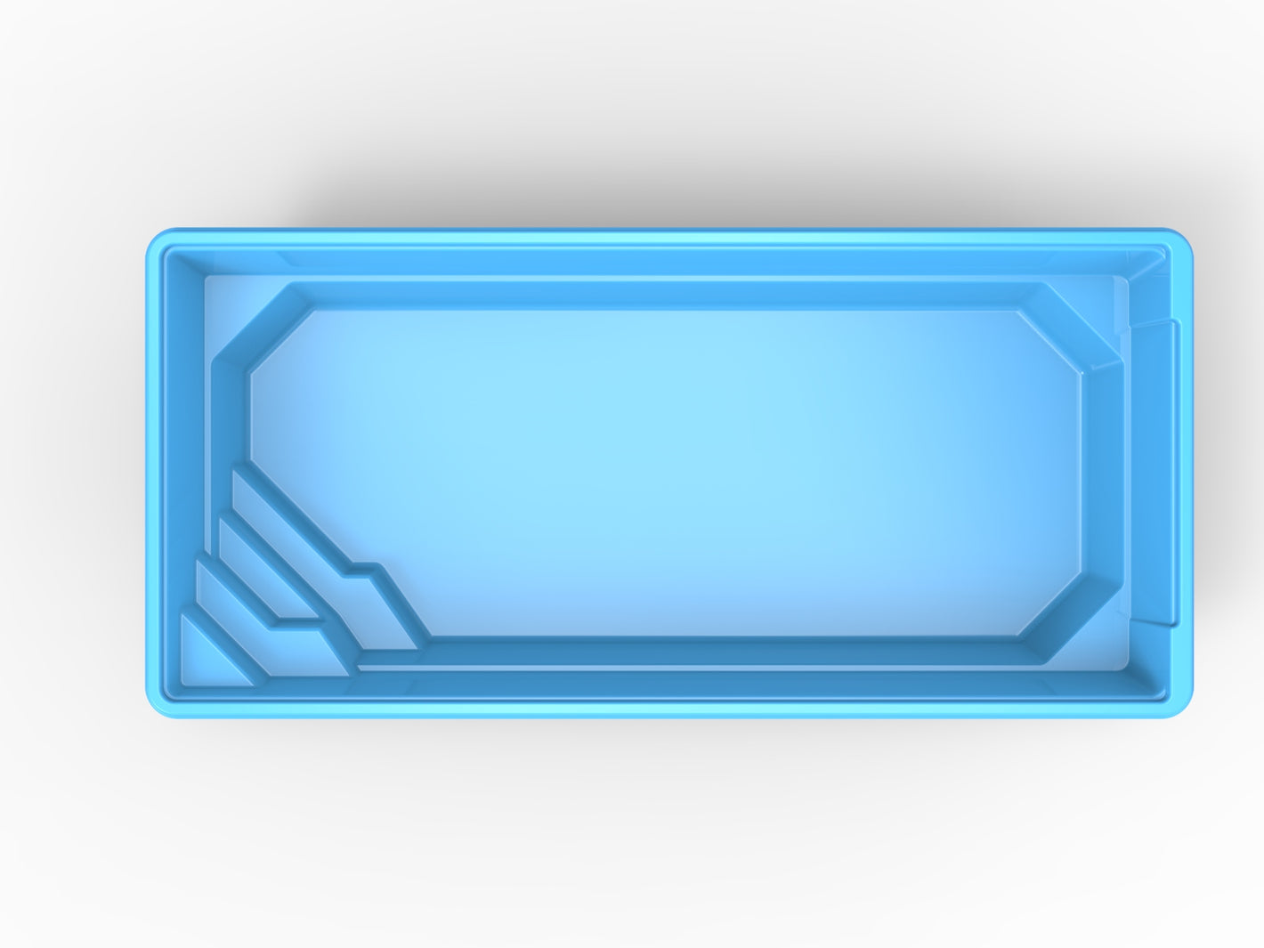 Glasfiberpool Lulevatten 8,00m x 3,75m x 1,50m