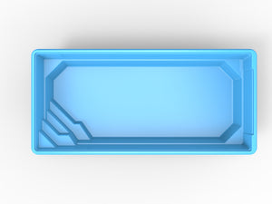 Glasfiberpool Lulevatten 8,00m x 3,75m x 1,50m