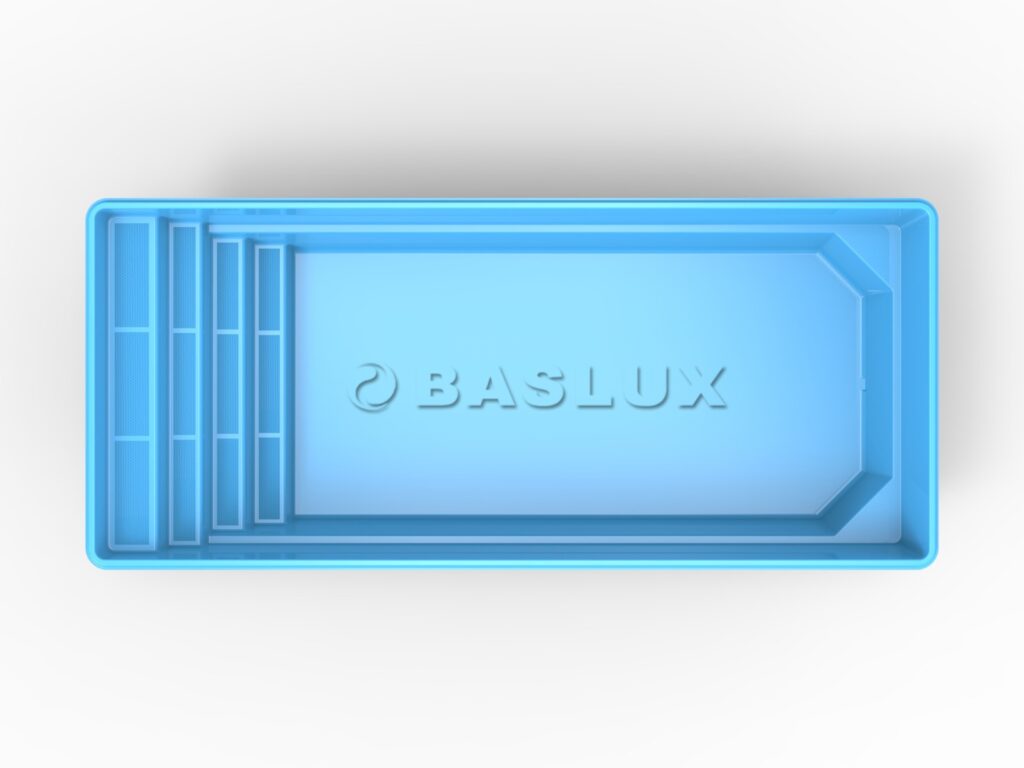 Glasfiberpool Vallsjön 8,40m x 3,60m x 1,50m