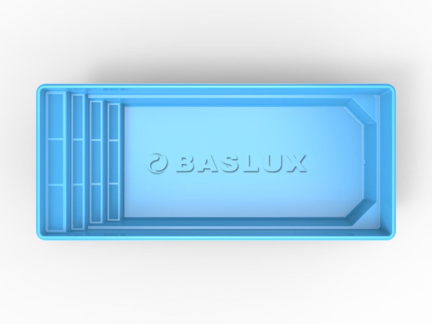 Glasfiberpool Tisjön 8,00m x 3,20m x 1,30m