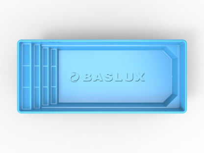 Glasfiberpool Tisjön 8,00m x 3,20m x 1,30m