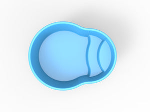 Glasfiberpool Mälaren 3,00m x 2,35m x 0,80m