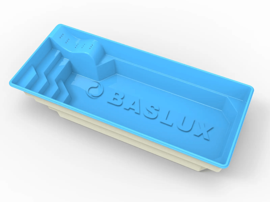 Glasfiberpool Saggat 8,00m x 3,50m x 1,50m