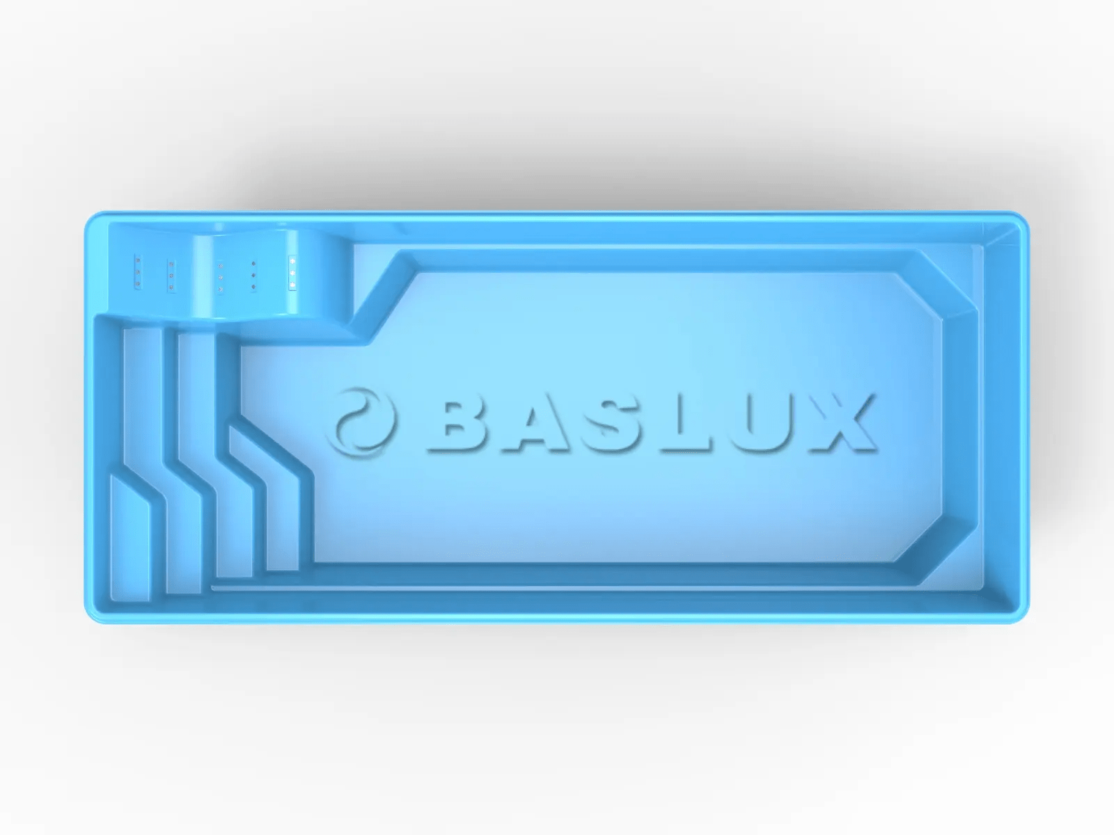 Glasfiberpool Saggat 8,00m x 3,50m x 1,50m