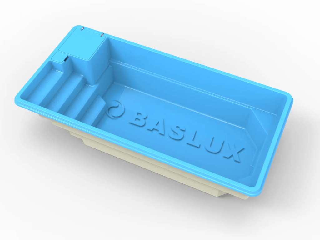 Glasfiberpool Övrekjäla 6,30m x 3,10m x 1,50m