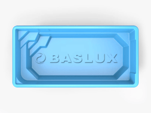 Glasfiberpool Långhalsen 6,30m x 3,10m x 1,50m