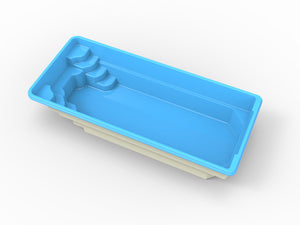 Glasfiberpool Näkten 7,00m x 3,10m x 1,50m