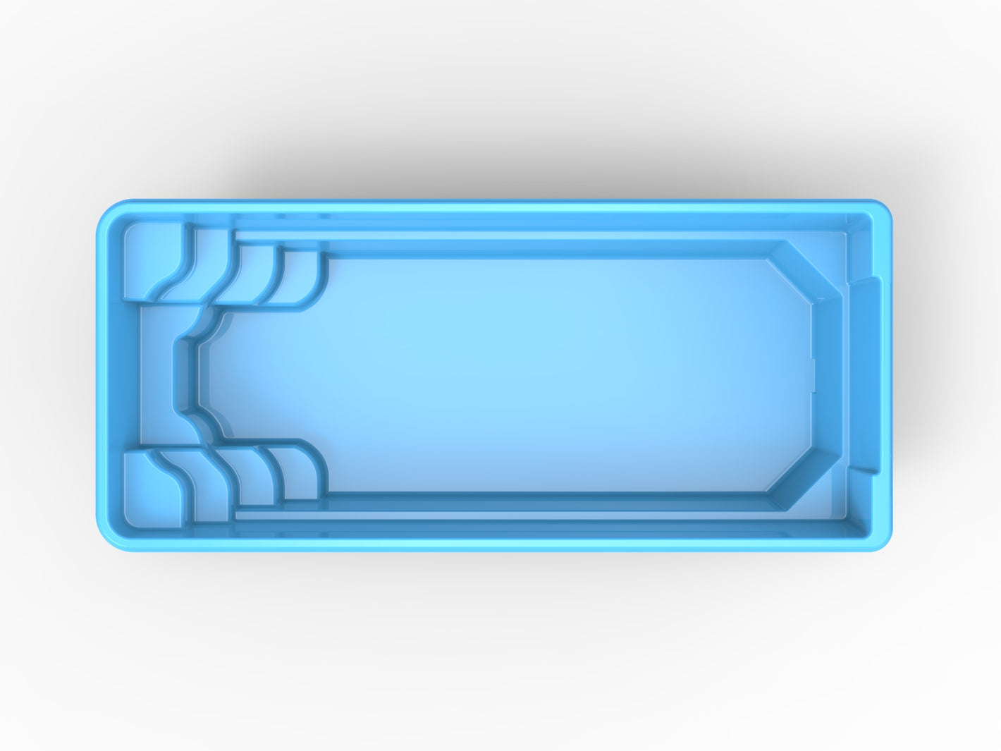 Glasfiberpool Näkten 7,00 m x 3,10 m x 1,50 m
